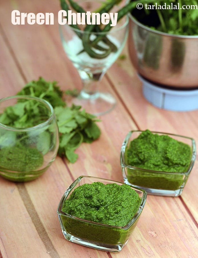 Green chutney (faral recipe) | phalahari vrat ki chutney | vrat ki chatni |  | Tarla Dalal
