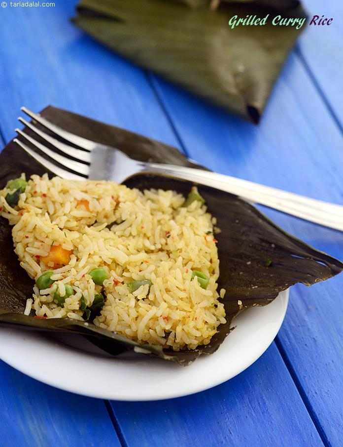 Grilled Curry Rice | Tarla Dalal