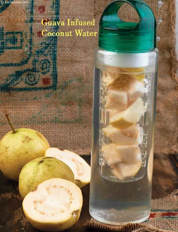Guava Infused Coconut Water | Tarla Dalal