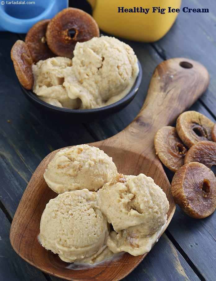 Healthy Fig Ice Cream, Anjeer Ice Cream Recipe | Tarla Dalal