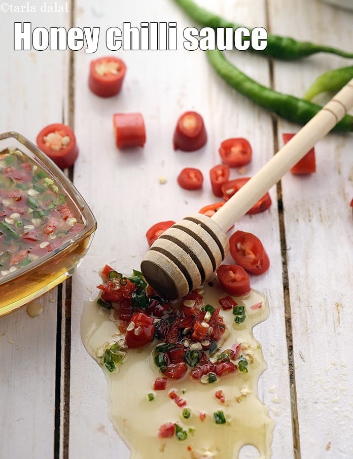 Honey chilli sauce recipe | homemade sweet chilli sauce with honey | honey chilli sauce Indian | | Tarla Dalal