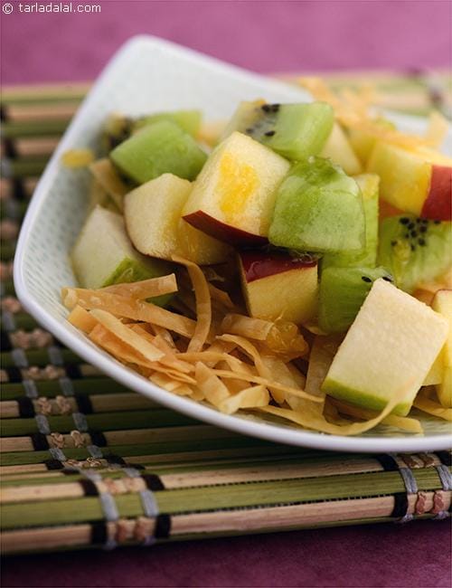 Honeyed Noodles with Fruits | Tarla Dalal