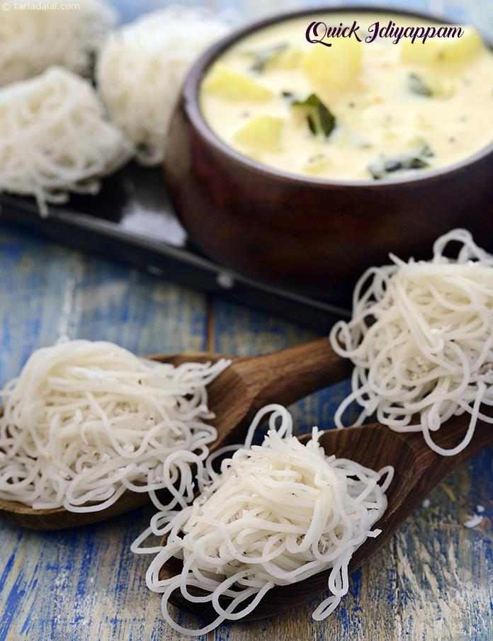 Quick Idiyappam | Tarla Dalal