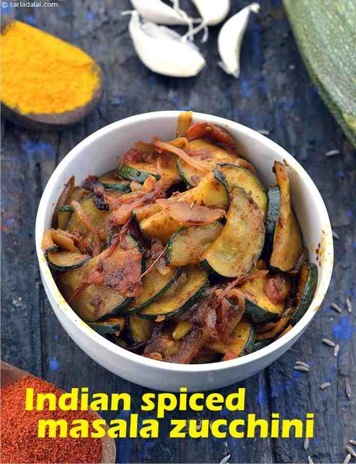 Indian Spiced Masala Zucchini | Tarla Dalal