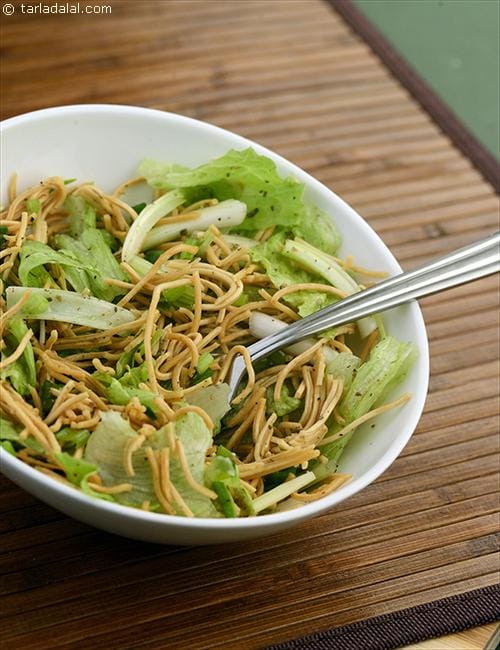 Instant Noodle Salad in Sweet and Sour Dressing | Tarla Dalal