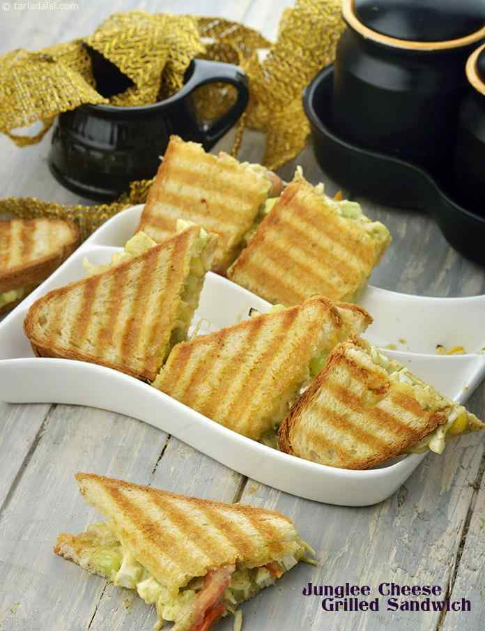 Junglee Cheese Grilled Sandwich | Tarla Dalal