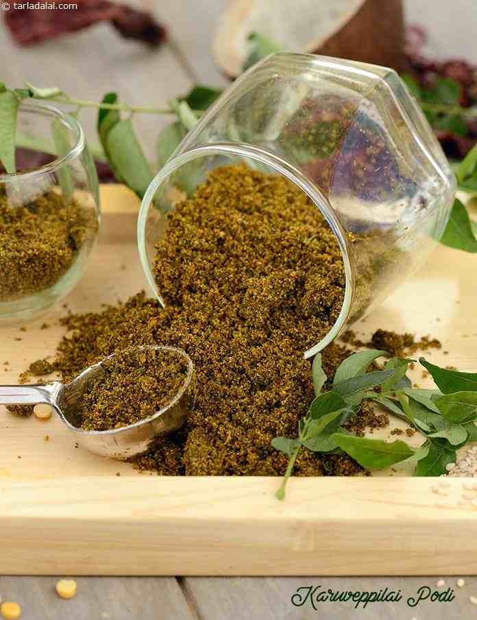 Karuveppilai Podi, South Indian Curry Leaves Powder | Tarla Dalal