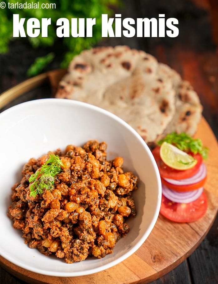 Ker aur kismis recipe | Rajasthani ker aur kismis sabzi | ker aur kismis with khoya | | Tarla Dalal