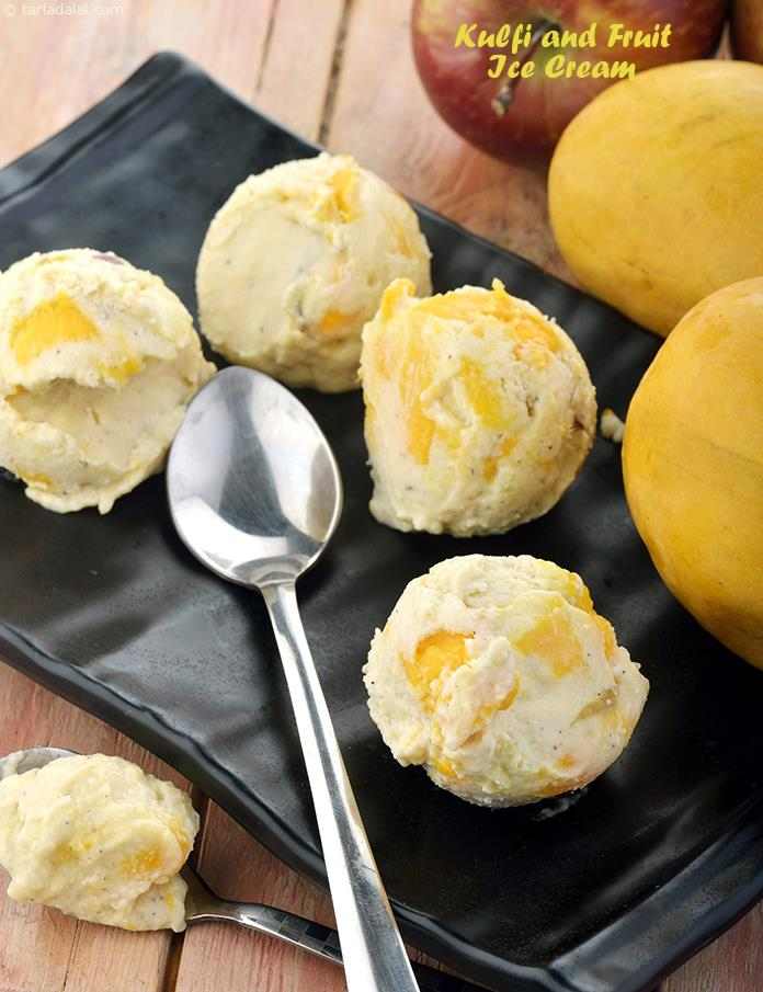 Kulfi and Fruit Ice Cream | Tarla Dalal