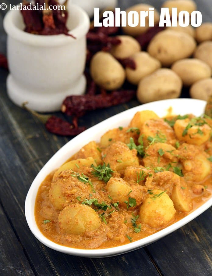 Lahori aloo recipe | veg Lahori aloo | Lahori aloo curry | | Tarla Dalal