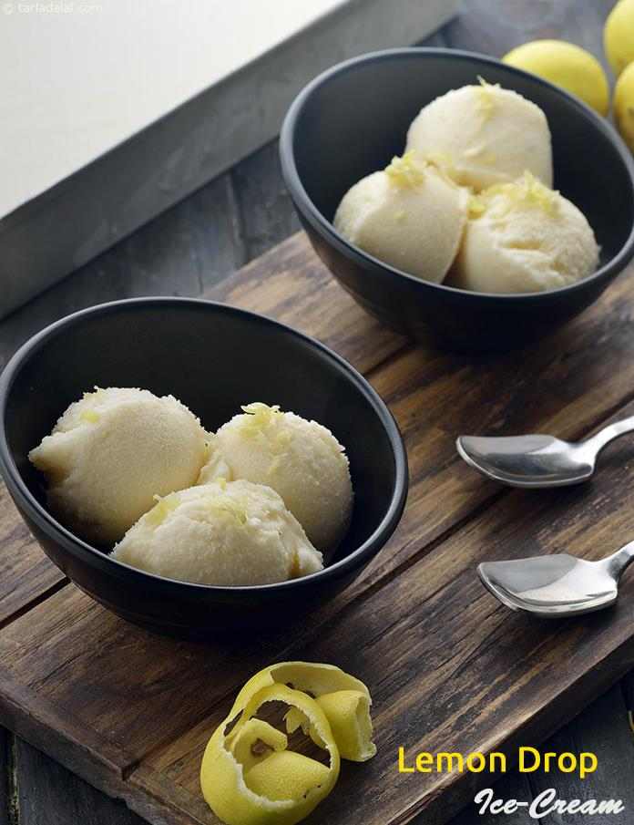 Lemon Drop Ice-cream | Tarla Dalal
