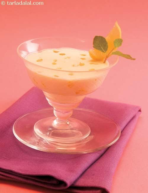 Lemon Mousse ( Mousses ) Recipe | Tarla Dalal