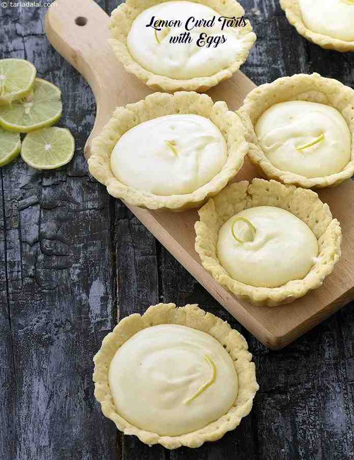 Lemon Curd Tarts with Eggs | Tarla Dalal