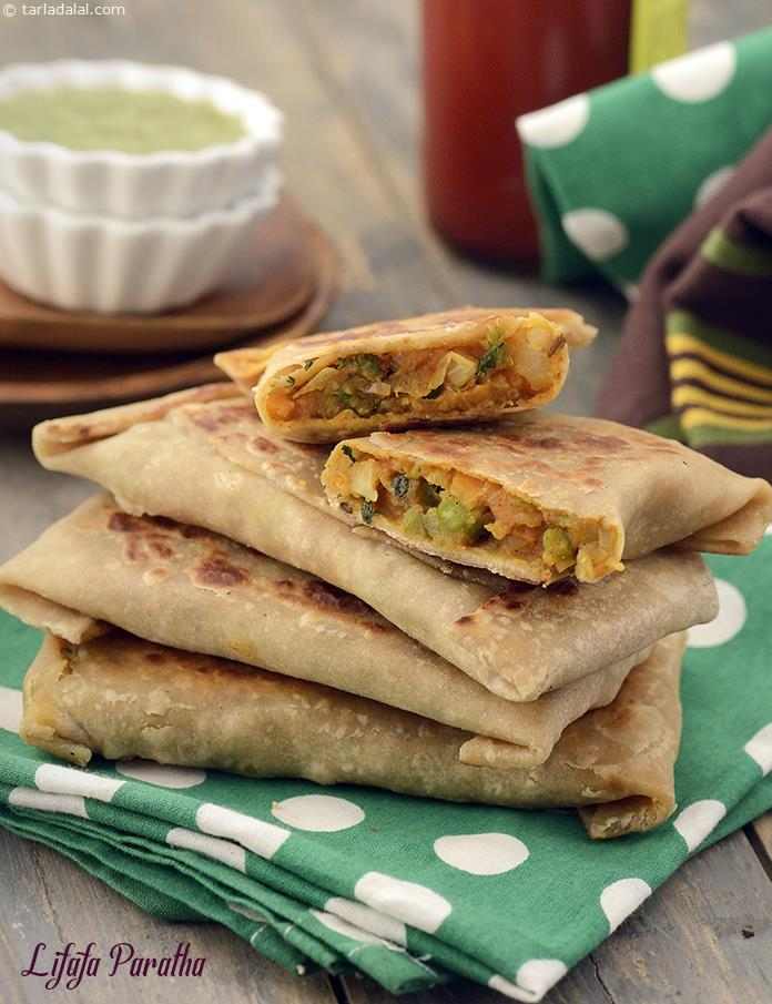 Lifafa Paratha | Tarla Dalal