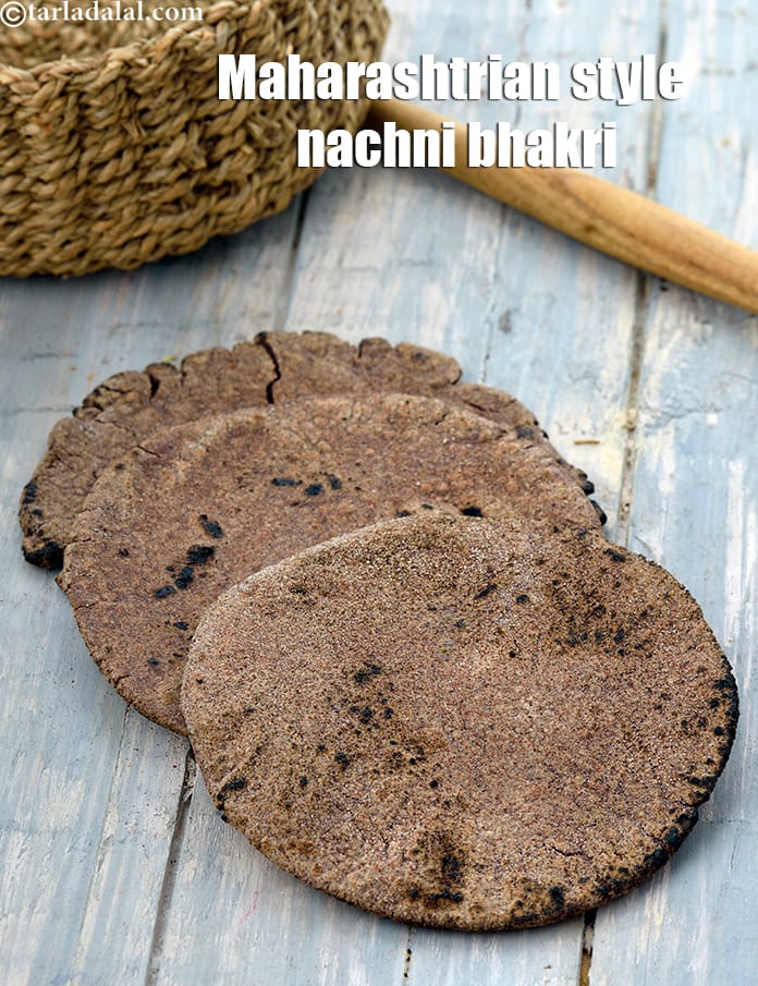 Maharashtrian style nachni bhakri recipe | ragi bhakri | nachni roti | | Tarla Dalal