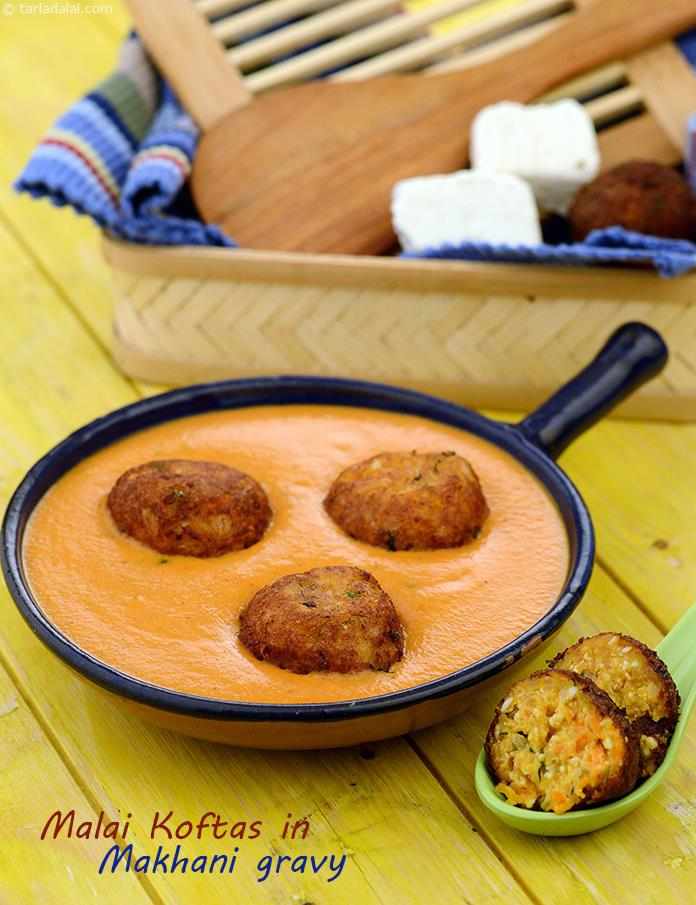 Malai Koftas in Makhani Gravy recipe | Paneer Kofta Curry |  Shahi Kofta Curry | | Tarla Dalal