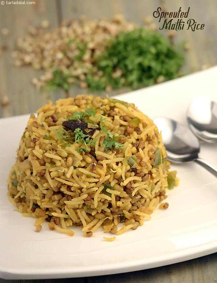 Sprouted Matki Rice | Tarla Dalal