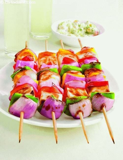 Mexican Kebab,  Kebabs and Tikkis Starter | Tarla Dalal