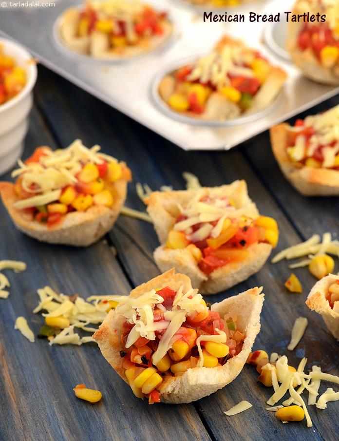 Mexican Bread Tartlets | Tarla Dalal