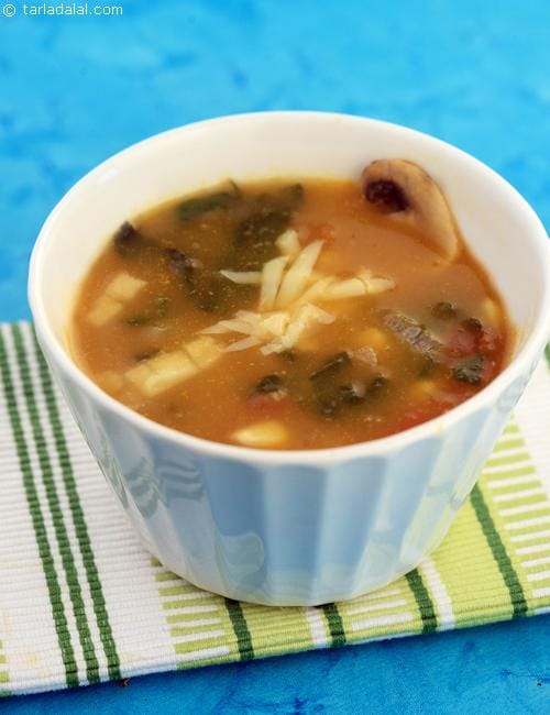 Mexican Minestrone recipe, Mexican Recipes | Tarla Dalal