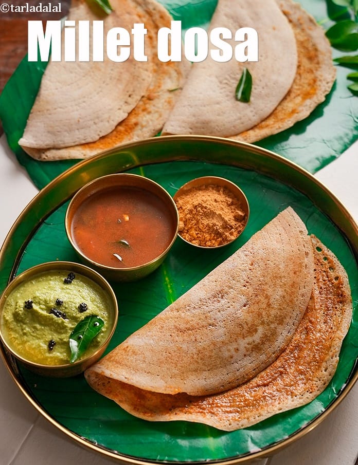 Millet dosa recipe | healthy kodri dosa | foxtail millet podi dosa | | Tarla Dalal