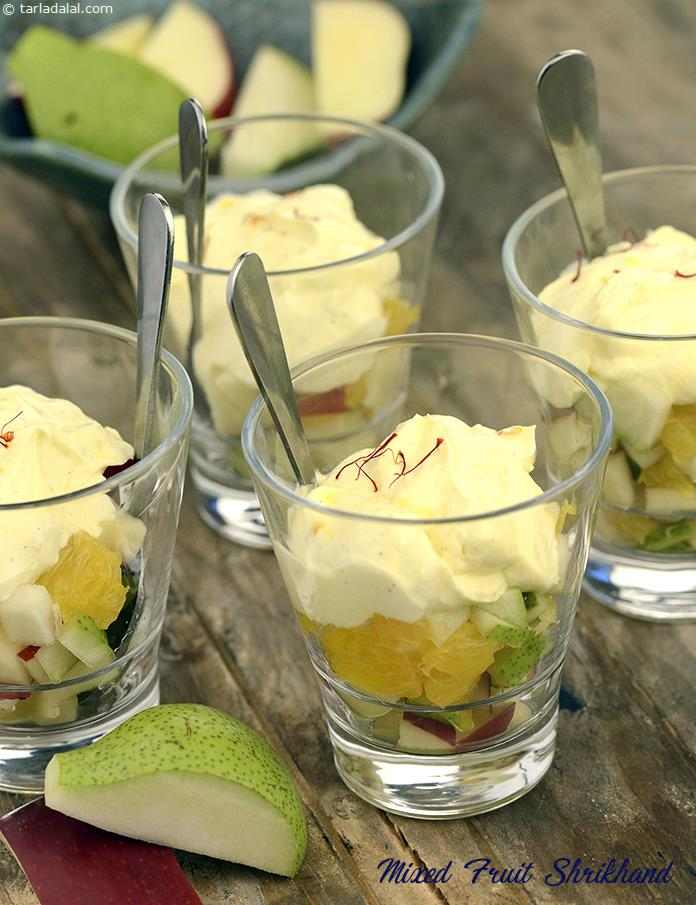 Mixed Fruit Shrikhand, Healthy Diabetic Recipe | Tarla Dalal