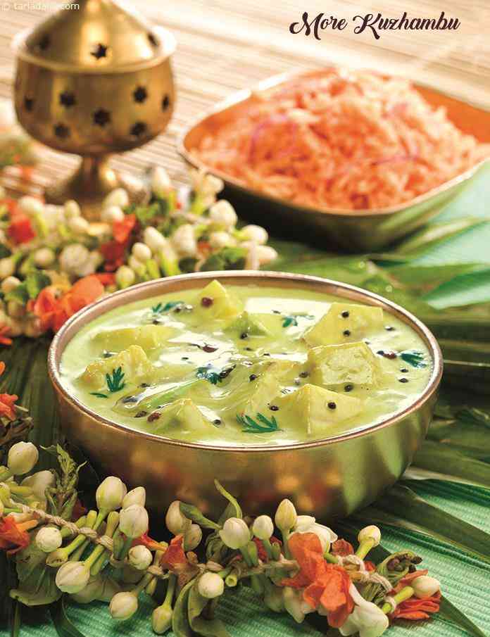 More Kuzhambu, South Indian Doodhi Buttermilk Curry | Tarla Dalal