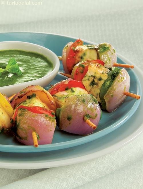 Pahadi Paneer Tikka ( Microwave Recipes) | Tarla Dalal