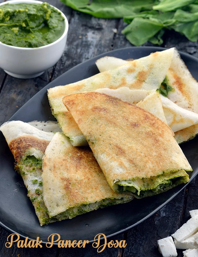 Palak Paneer Dosa | Tarla Dalal