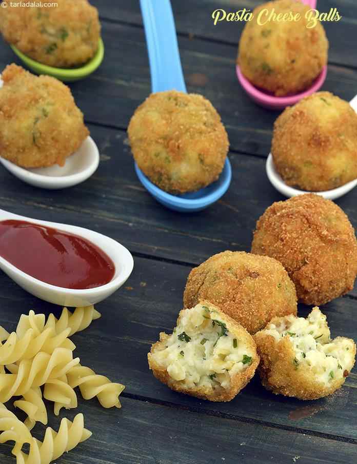 Pasta Cheese Balls | Tarla Dalal