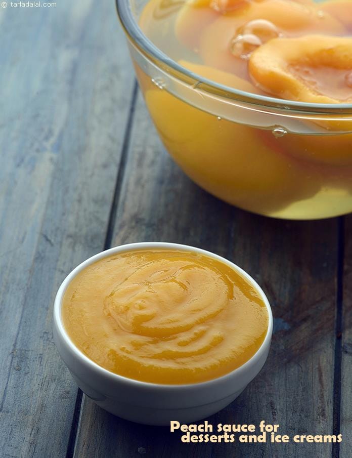 Peach Sauce for Desserts and Ice-creams | Tarla Dalal