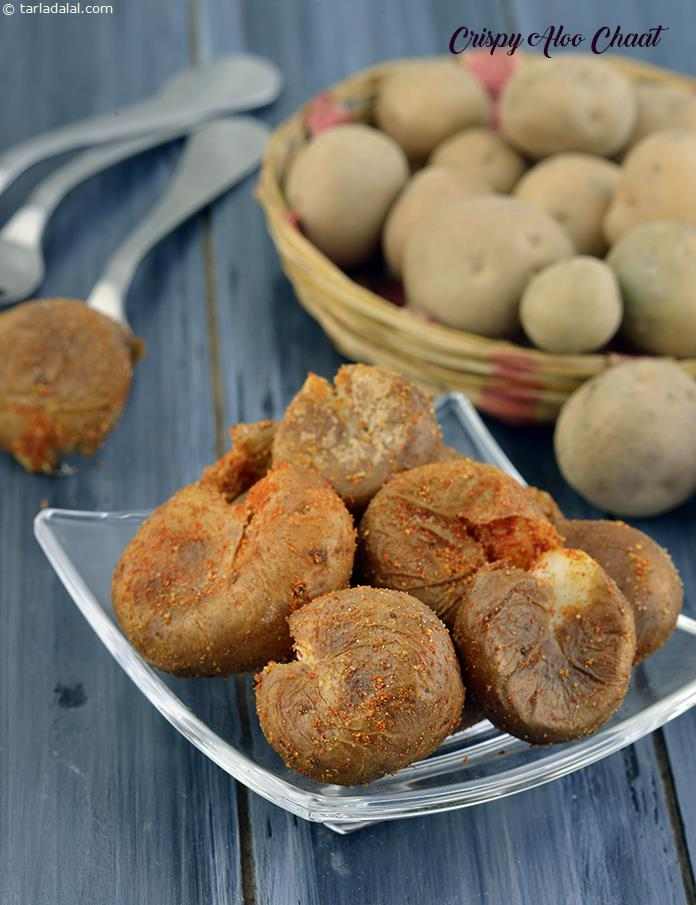 Crispy Aloo Chaat, Spicy Potato Chaat, Alu Chaat recipe, Mocktail Recipes | Snack Recipes | Tarla Dalal