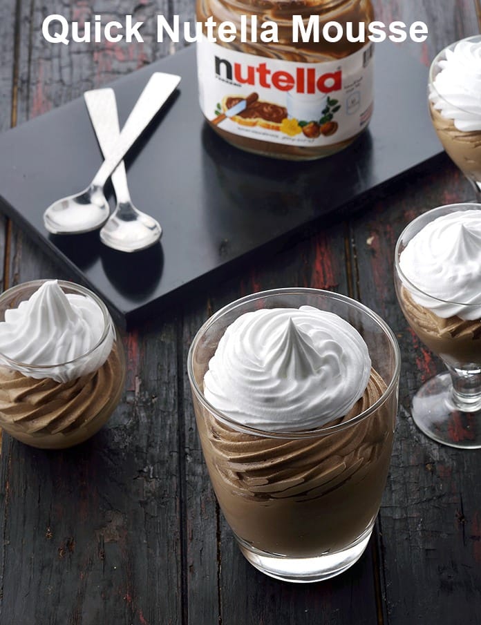 Quick Nutella Mousse | Tarla Dalal