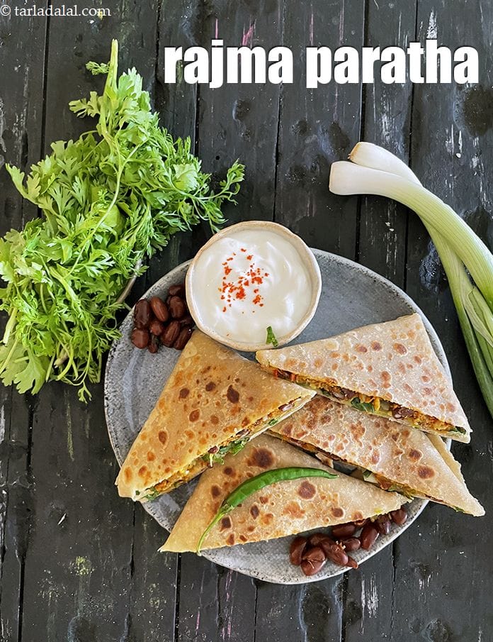 Rajma paratha recipes | stuffed rajma paratha | healthy kidney beans paratha | | Tarla Dalal