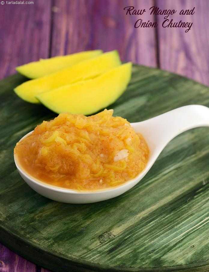 Raw Mango and Onion Chutney (  High Blood Pressure) | Tarla Dalal