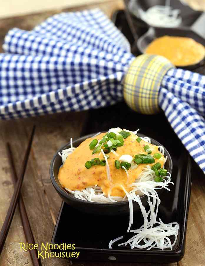 Rice Noodles Khowsuey | Tarla Dalal