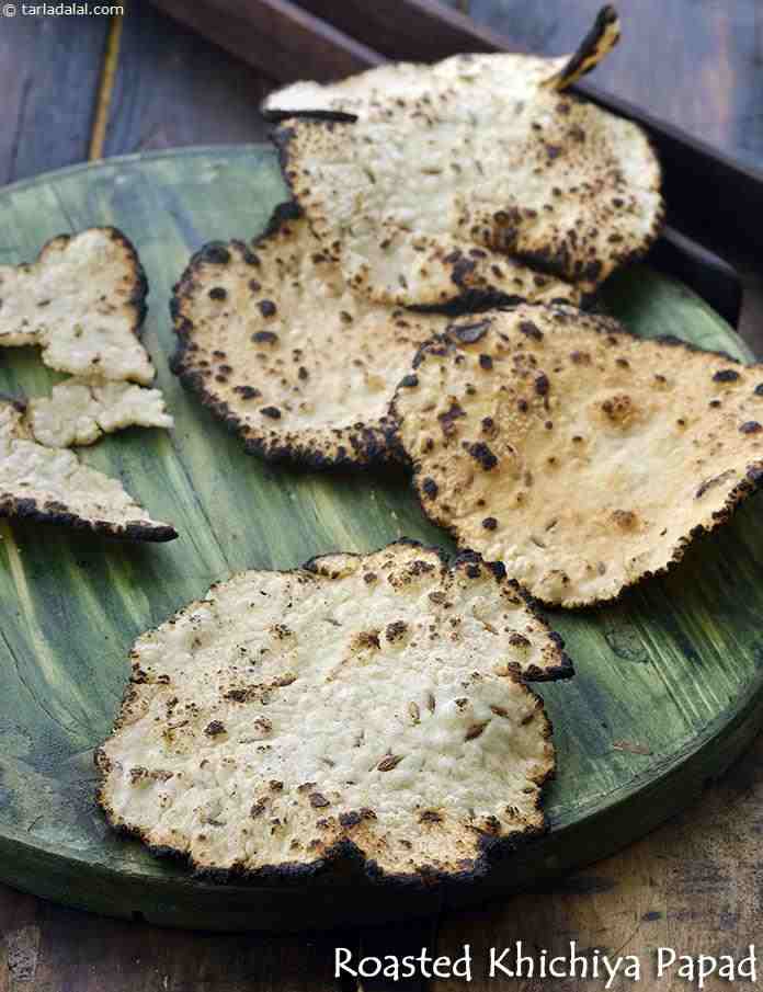 Roasted Khichiya Papad | Tarla Dalal