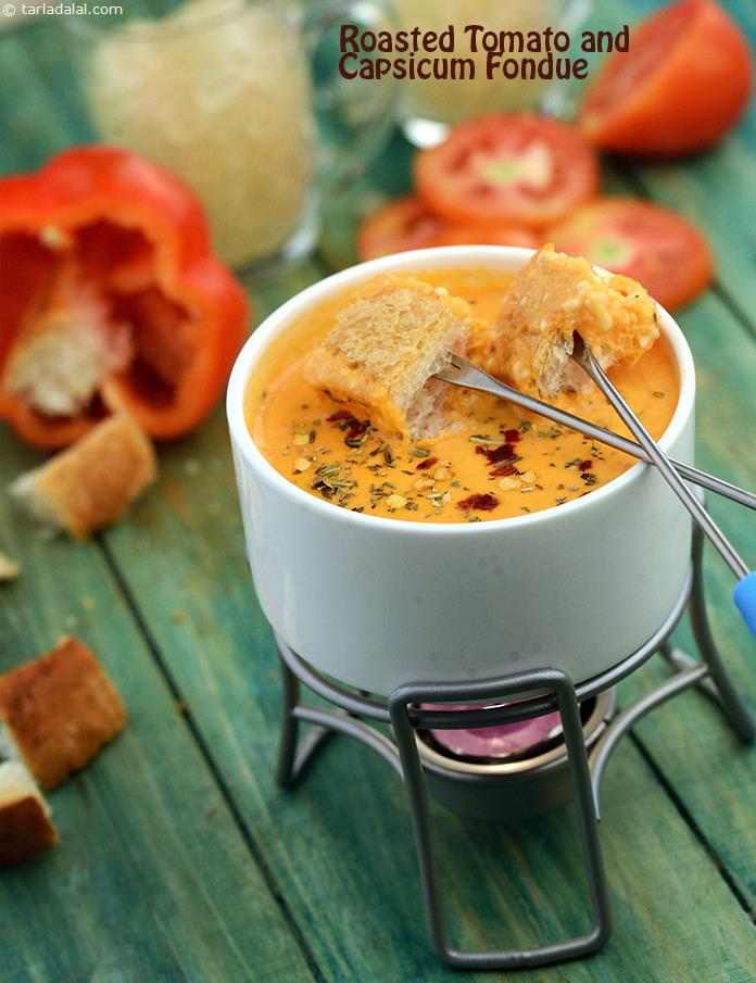Roasted Tomato and Capsicum Fondue | Tarla Dalal