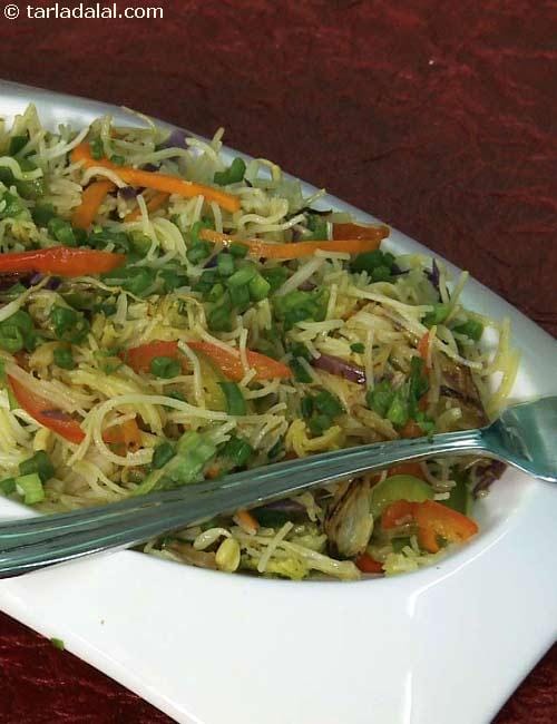 Singapore Rice Noodles | Tarla Dalal