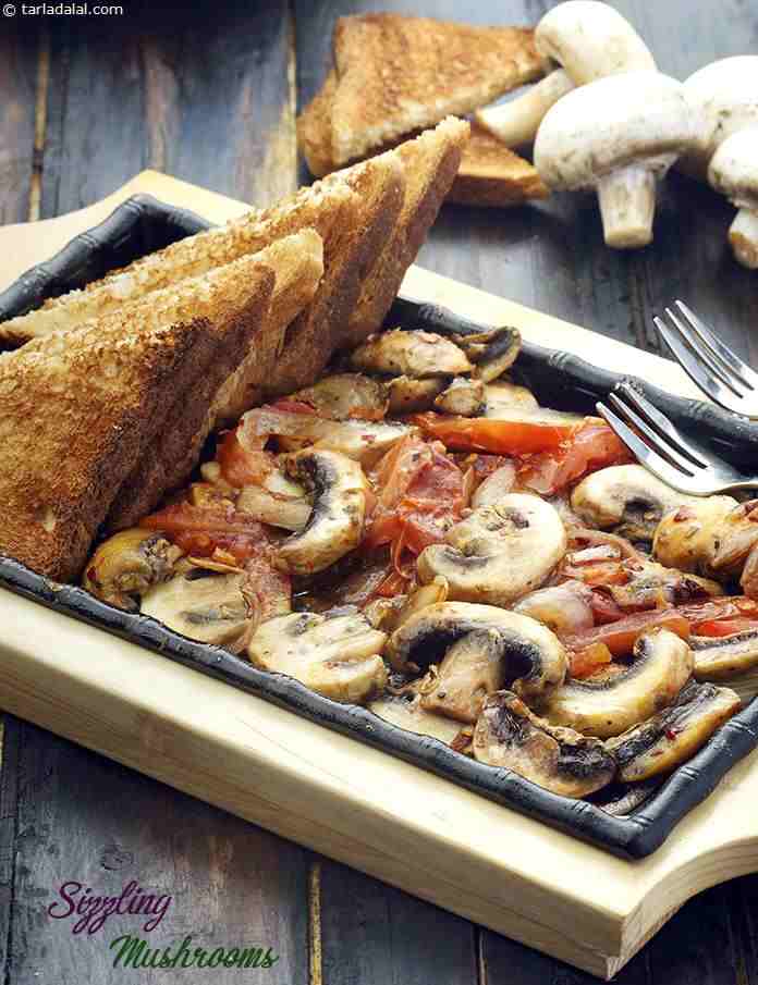 Sizzling Mushrooms | Tarla Dalal