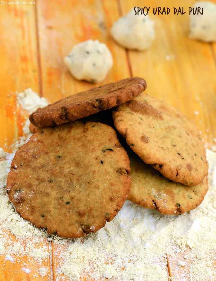 Spicy Urad Dal Puri (  Gluten Free Recipe) | Tarla Dalal