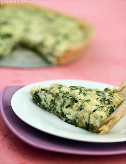 Spinach and Ricotta Pie | Tarla Dalal