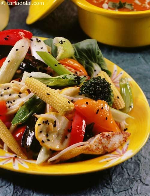 Stir-Fried Paneer Recipe | Tarla Dalal