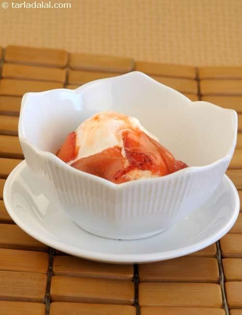 Strawberry Flambe | Tarla Dalal