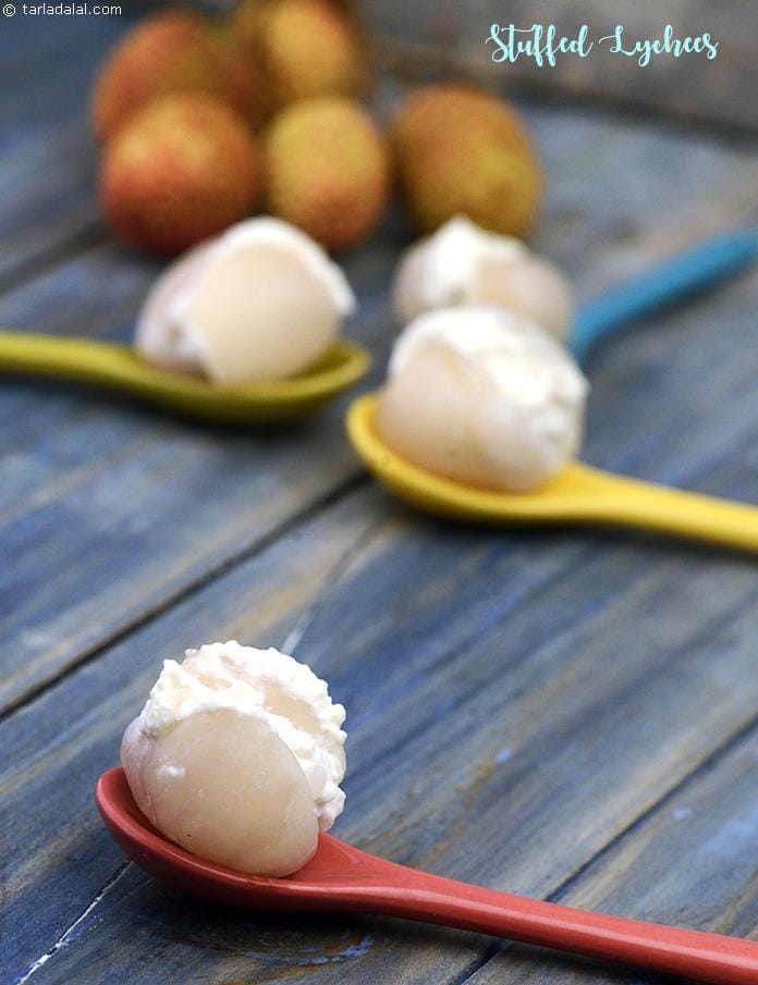 Stuffed Lychees ( Diabetic Recipe) | Tarla Dalal