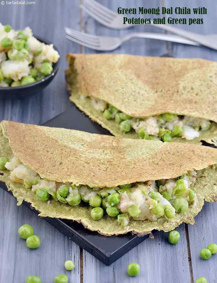 Stuffed Moong Dal Chilas ( Know Your Dals and Pulses ) | Tarla Dalal