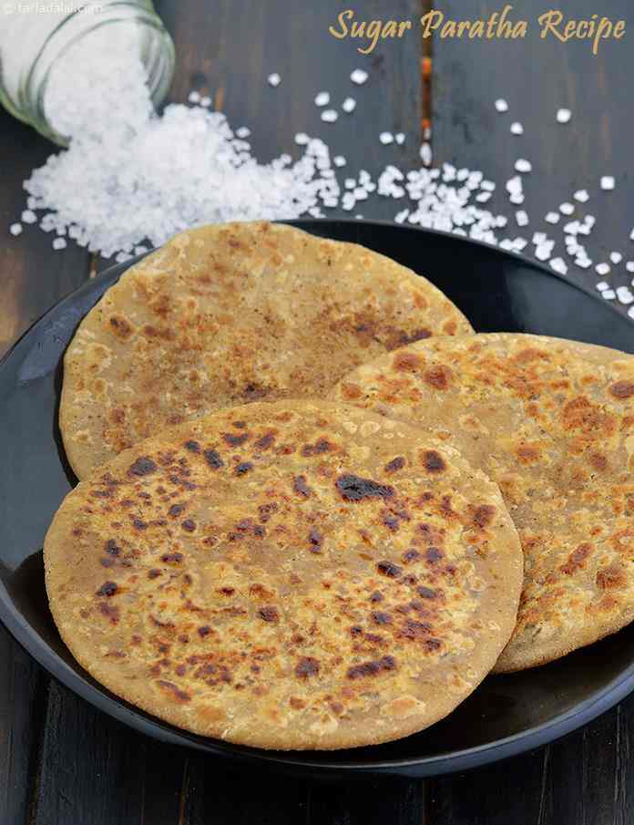 Sugar Paratha Recipe, North Indian Breakfast | Tarla Dalal