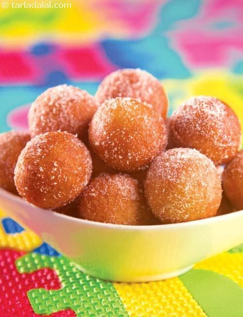 Sugared Ping Pongs  ( Recipe for Toddlers) | Tarla Dalal