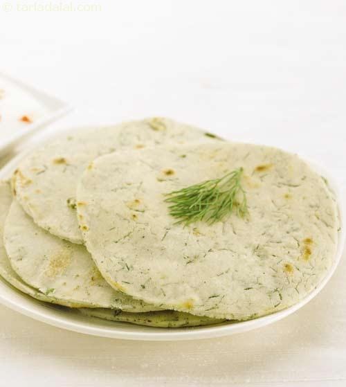 Suva Chawal Paratha | Tarla Dalal