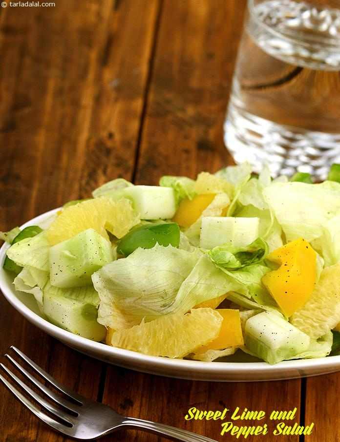 Sweet Lime and Pepper Salad | Tarla Dalal
